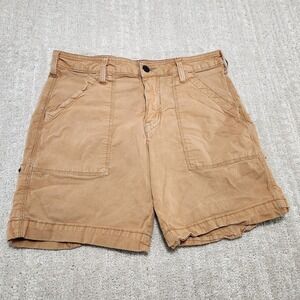 American Giant Shorts Women 28 Roughneck Stretch USA Made Hiking Roll Tab